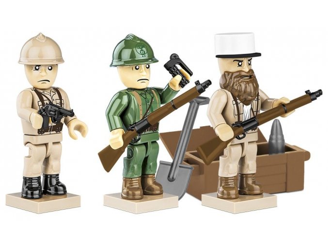 3 figurky s doplňky French Armed Forces, 30 kostek