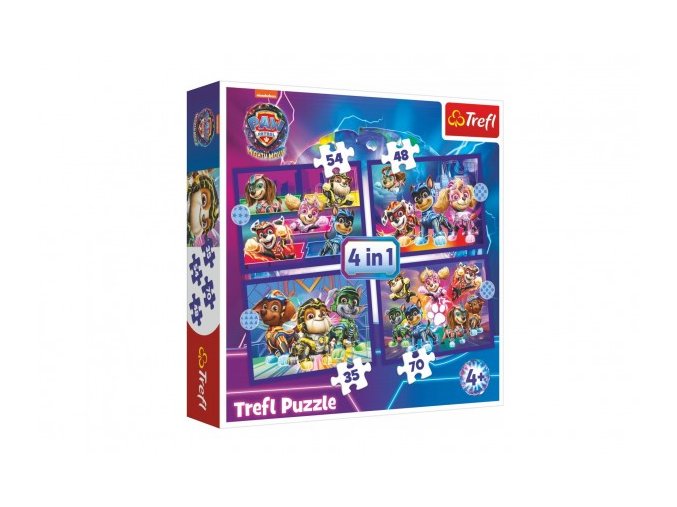 Puzzle 4v1 The Mighty Movie 2023 PAW PATROL/TLAPKOVÁ PATROLA