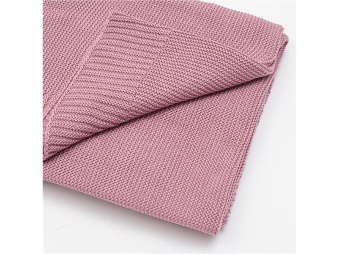 Bambusová pletená deka 100x80 cm pink