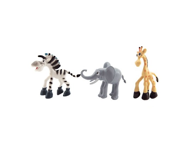 Zvířátka veselá safari Zoo plast 9-10 cm 6 ks v sáčku