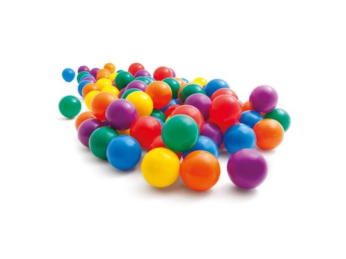 Míček/Míčky do hracích koutů 6,5 cm barevný 100 ks v plastové tašce