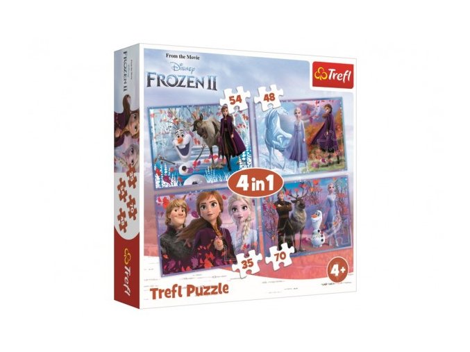 Puzzle 4v1 LEDOVÉ KRÁLOVSTVÍ II/FROZEN II