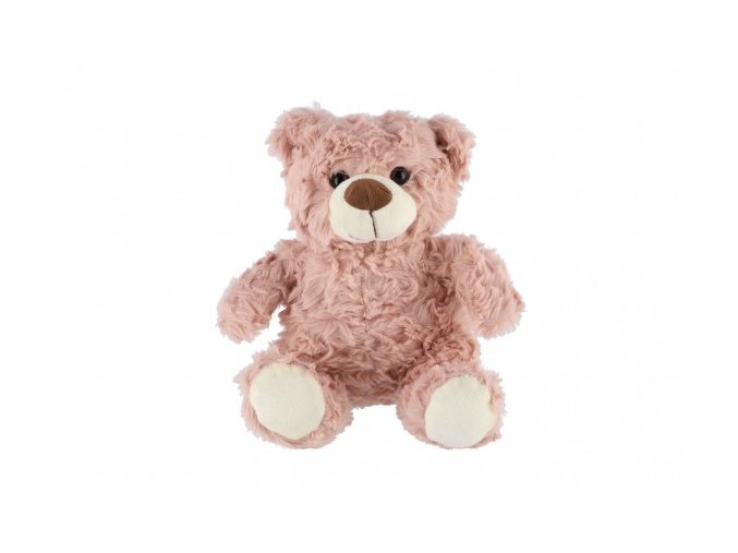 Medvěd/Medvídek sedící plyš 22 cm růžový v sáčku