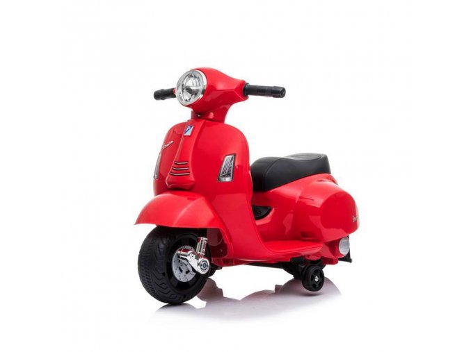 Dětská elektrická motorka Vespa červená