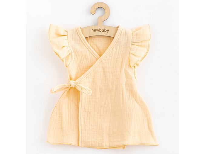 Letní kojenecké mušelínové šaty Leny peach
