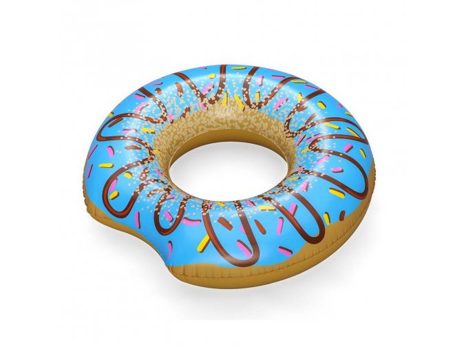 Dětský velký nafukovací kruh Donut 107 cm modrý