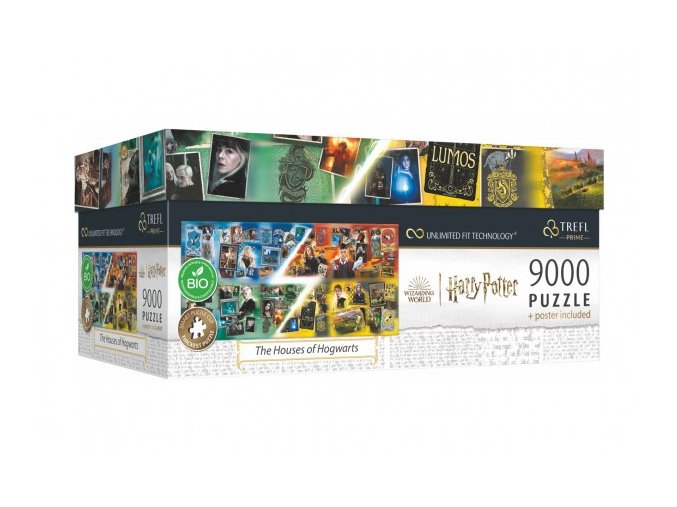 Puzzle HARRY POTTER Domy v Bradavicích 9000 dílků + plakát