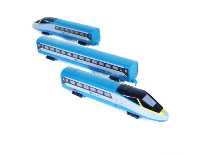 Vlak/SC Pendolino ČESKÉ DRÁHY s kolejemi plast na baterie se zvukem se světlem