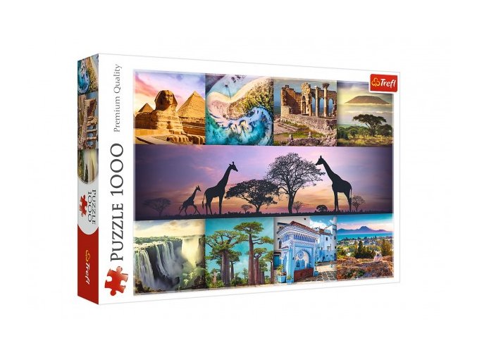 Puzzle Koláž Afrika 1000 dílků 68,3 x 48 cm