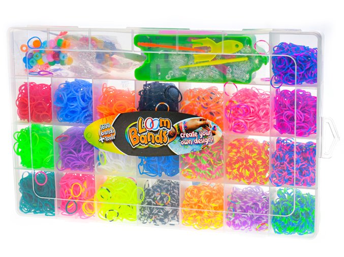 Toys&Trends sada pro pletení náramků z gumiček 5600 ks v krabičce v sáčku