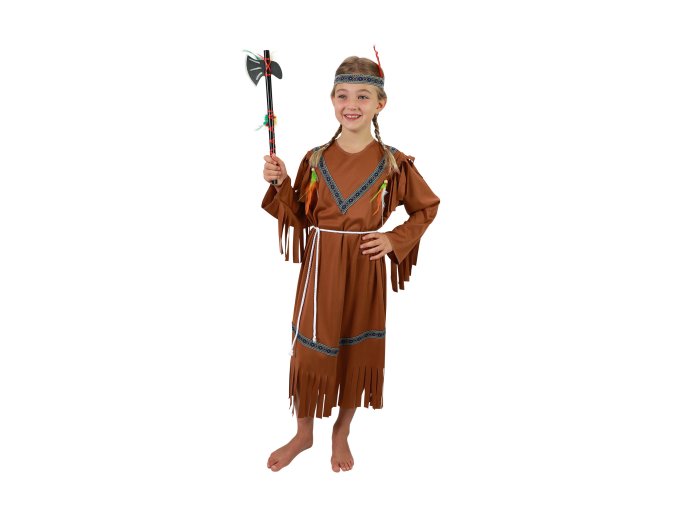 Kostým indiánka s čelenkou a peřím (S)