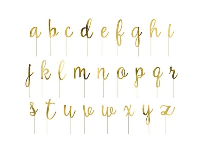 Zapichy do dortu cela abeceda 53 ks 55KPT38019M