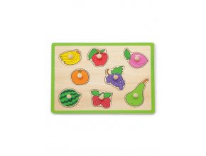 Dětské dřevěné puzzle s úchyty Ovoce