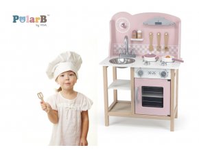 PolarB Dřevěná kuchyňka růžová