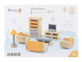 PolarB Dřevěný obývací pokoj
