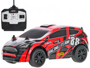 R/C rally auto sportovní 1:28 27MHz plná funkce na baterie v krabičce