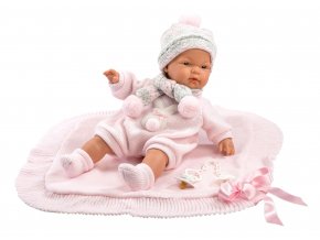 Joelle - realistická panenka miminko se zvuky a měkkým látkovým tělem - 38 cm