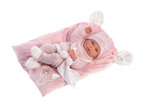 New born holčička - realistická panenka miminko s celovinylovým tělem - 40 cm