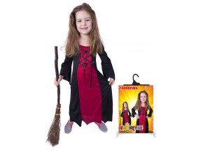 Dětský kostým bordó čarodějnice / Halloween (M)