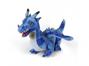 Plyšový drak 40 cm modrý