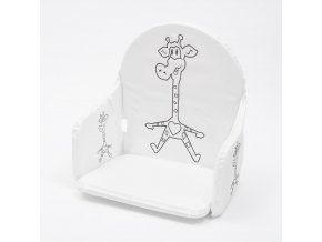 Vložka do dřevěných jídelních židliček typu Victory bílá žirafa