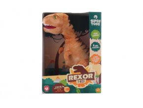 Plyš T-Rex zvukový 38 cm hnědý