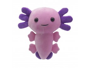 Axolotl fialový - vodní dráček plyšový 21 cm