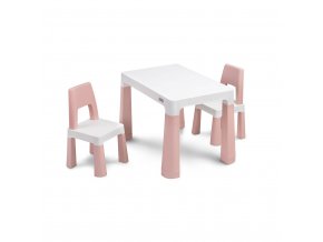 Dětský set stoleček se 2 křesílky Monti pink