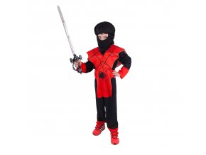 Dětský kostým červený Ninja (M)