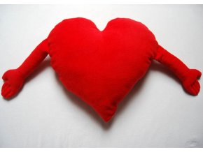 Polštář srdce s ručičkama - 110cm