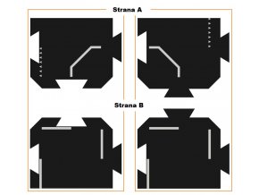 Křižovatky - flexibilní silnice - 2 silikonové puzzle díly