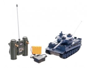 Tank RC plast 33 cm Tiger I na baterie+dobíjecí pack 40MHz se zvukem a světlem v krabici