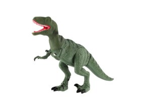 Dinosaurus chodící IC velociraptor plast 50 cm na baterie se zvukem se světlem v krabici