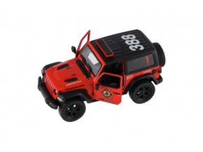 Auto Kinsmart Jeep Wrangler Policie 2018 kov/plast 12 cm na zpětné natažení