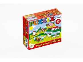 Puzzle Moje první zvířátka dřevěné 18 dílků pro nejmenší