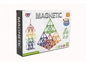 Magnetická stavebnice 120 ks plast/kov v krabici