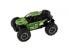 Auto RC buggy terénní zelené 22 cm plast 2,4GHz na baterie + dobíjecí pack v krabici 32x16x18 cm