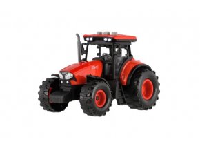 Traktor ZETOR plast 9x14 cm na setrvačník na bat. se světlem se zvukem v krabici