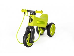 Odrážedlo Funny Wheels Rider SuperSport zelené 2v1+popruh, výš. sedla 28/30 cm nos 25 kg