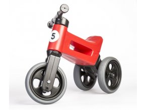 Odrážedlo Funny Wheels Rider Sport červené 2v1, výška sedla 28/30 cm nosnost 25 kg