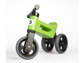 Odrážedlo Funny Wheels Rider Sport zelené 2v1, výška sedla 28/30 cm nosnost 25 kg