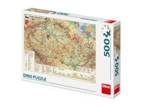 Puzzle Mapa České Republiky 47x33 cm