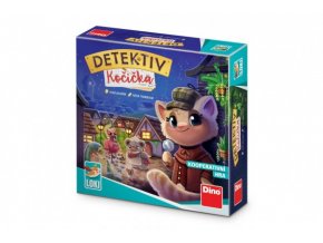 Detektiv Kočička dětská společenská hra v krabici 21x21x7 cm