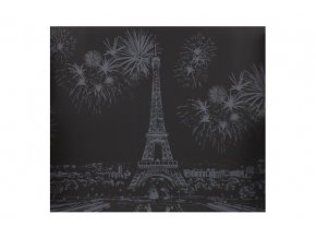 Škrabací obrázek barevný Eiffelova věž 75x52 cm