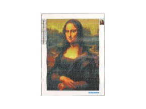 Diamantový obrázek Mona Lisa 40x30 cm s doplňky v blistru 7x33x3 cm