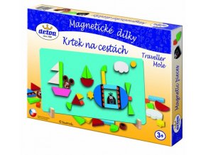 Magnetické dílky KRTEK na cestách dřevo 31 ks v krabici