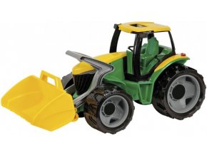 Traktor se lžící plast zeleno-žlutý 65 cm v krabici