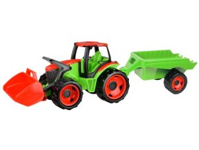 Traktor se lžící Giga Trucks s vlekem plast 62 cm