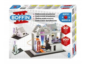 Stavebnice Boffin III + kostky elektronická 20 projektů na baterie 200 ks