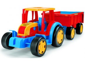 Traktor Gigant s vlečkou plast 102 cm v krabici